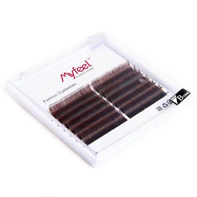 Jauktas garuma brūnas individuālās skropstas