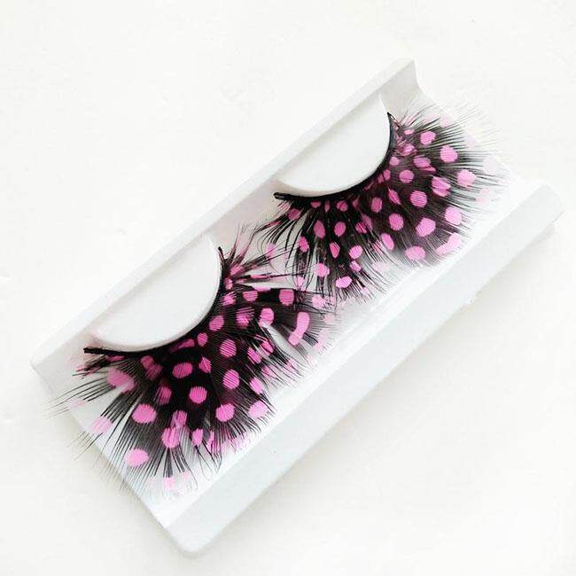 Party Colorful Feather Lashes (2)