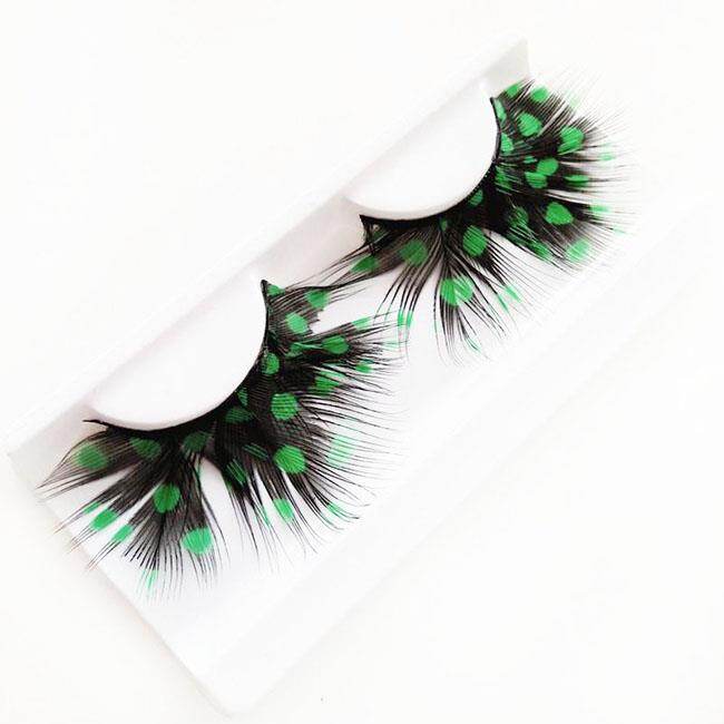 Party Colorful Feather Lashes (7)