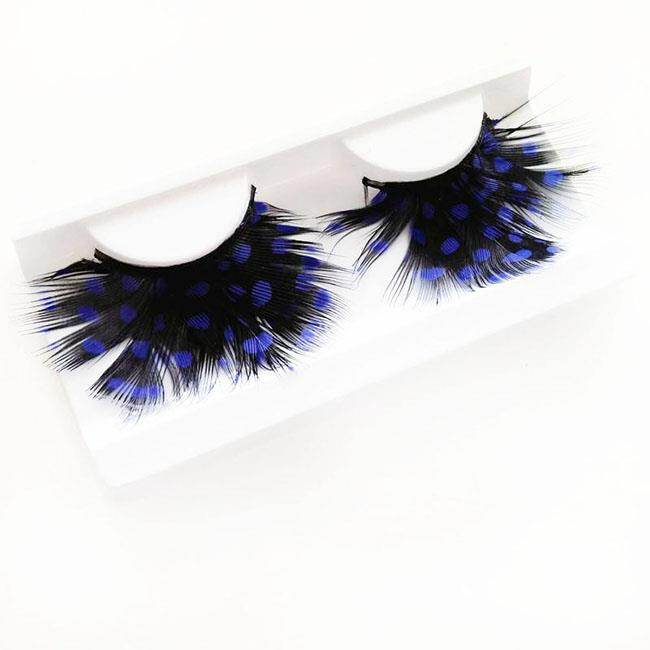 Party Colorful Feather Lashes (8)