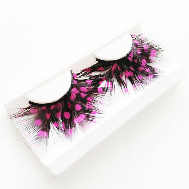 Party Colorful Feather Lashes (10)
