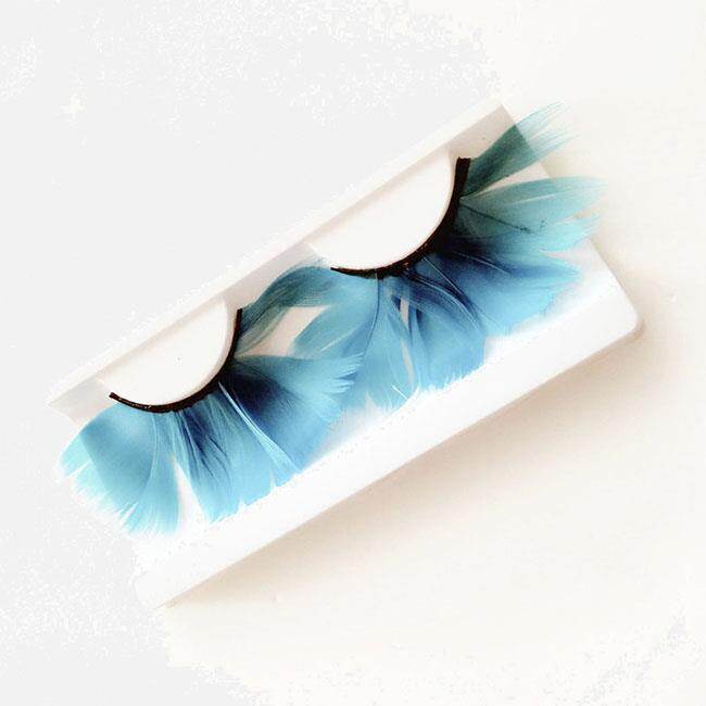 Party Colorful Feather Lashes (12)