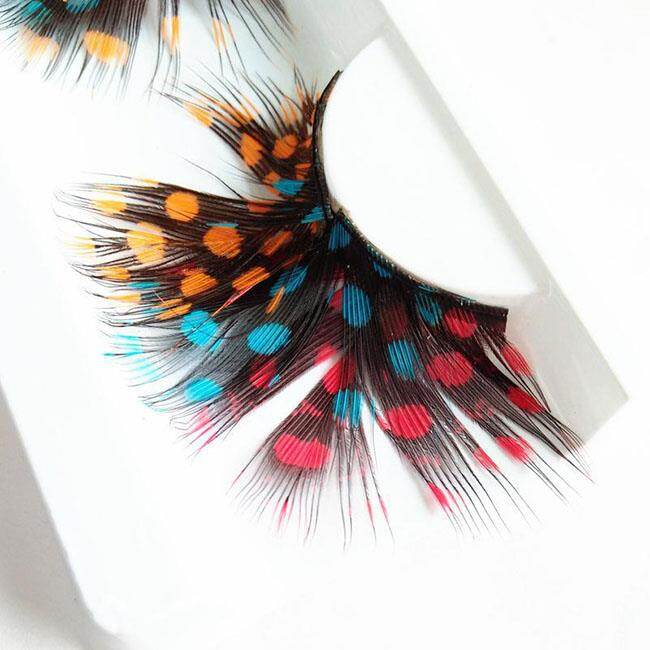 Party Colorful Feather Lashes (14)