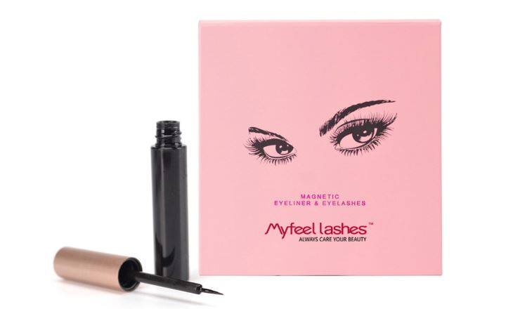 PRIVATE LABEL MAGNETIC EYELINER AND LASHES PINK PACK2