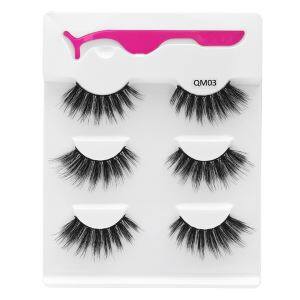 Синтетические накладные ресницы 25 мм с пинцетом