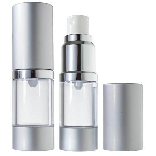 10ml-120ml fľaša bezvzduchovej pumpy strieborná