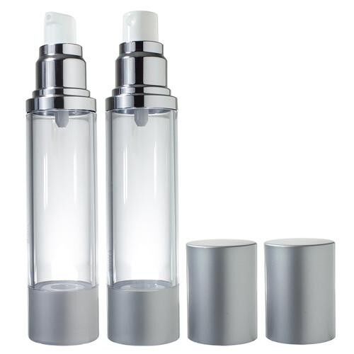 200ml Airless Pump Bottle Silver Matte