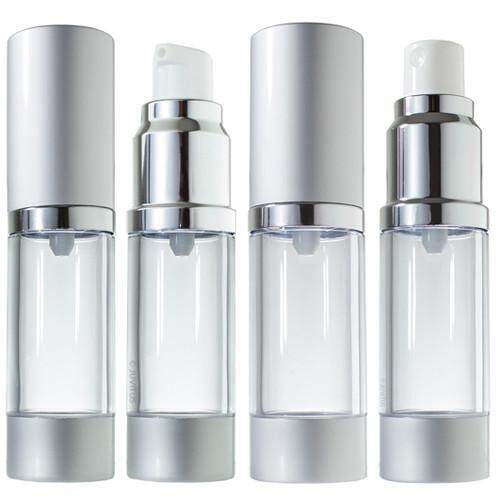 200ml Airless Pump Bottle Silver Matte