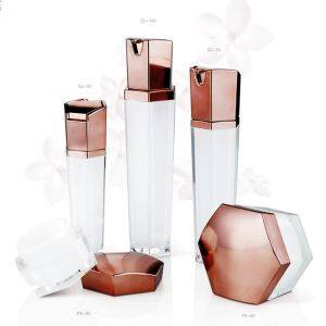 100ml Hexagon Cosmetic Airless Square Pump Bottle