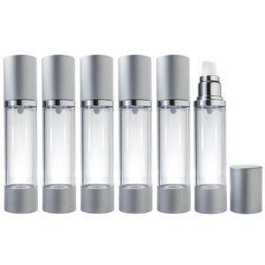 15ml 30ml 100mlSilver Matte Airless Pump Bottle