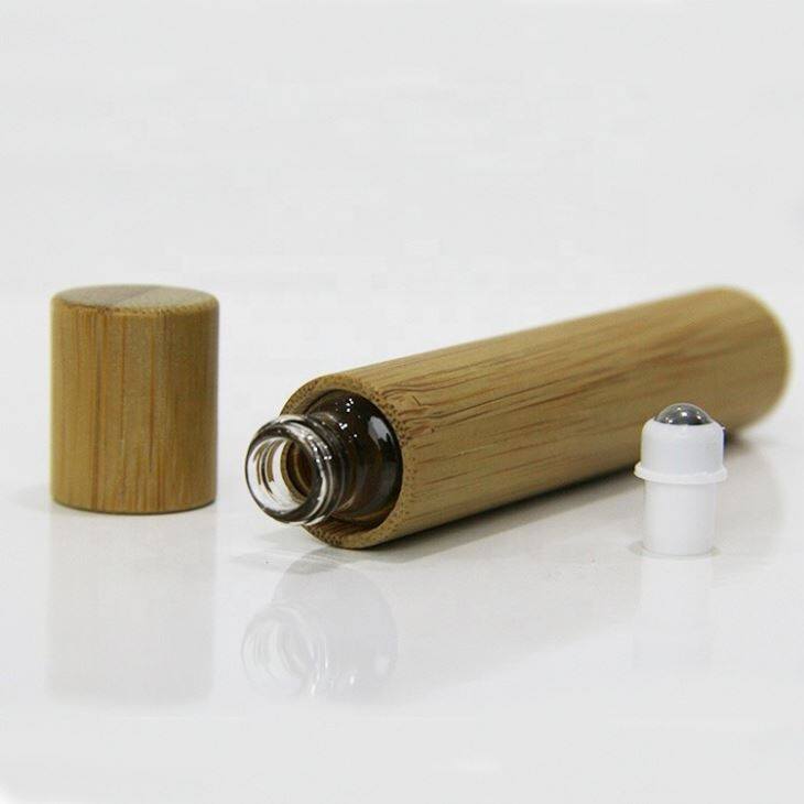 Wholesale Bamboo Metal Roller Ball Glass Perfume