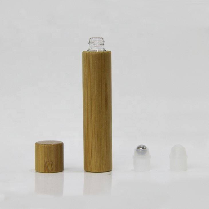 Wholesale Bamboo Metal Roller Ball Glass Perfume
