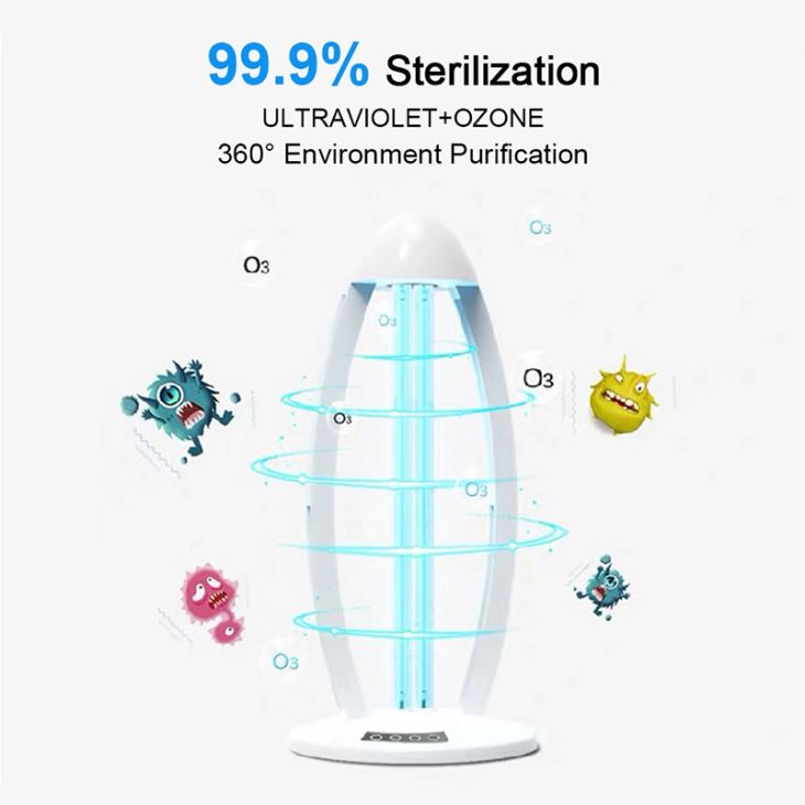 38W Uv Disinfection Germicidal Lamp With Remote For Home Room