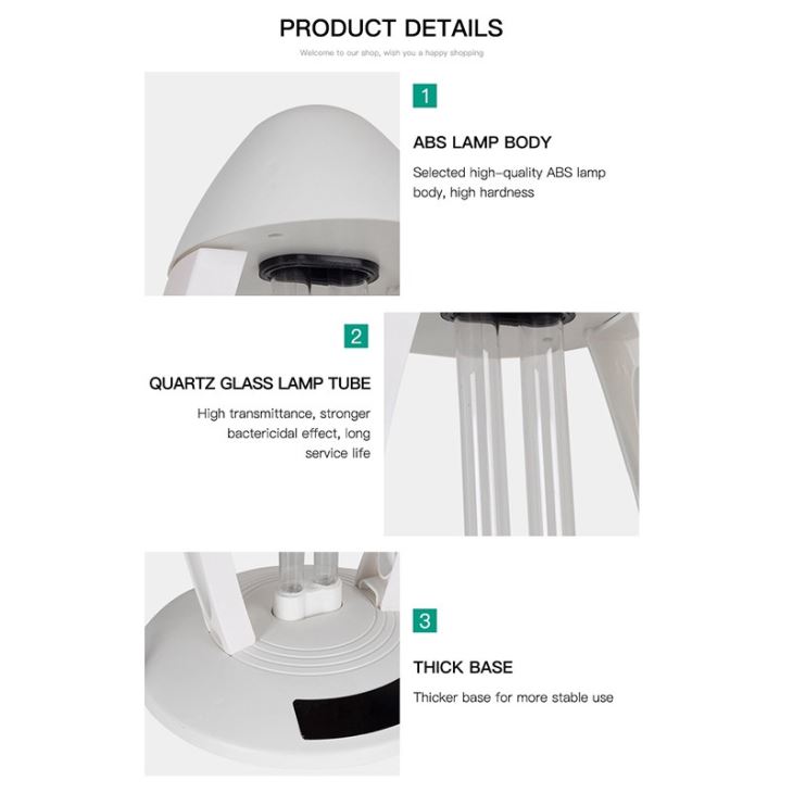 38W Uv Disinfection Germicidal Lamp With Remote For Home Room