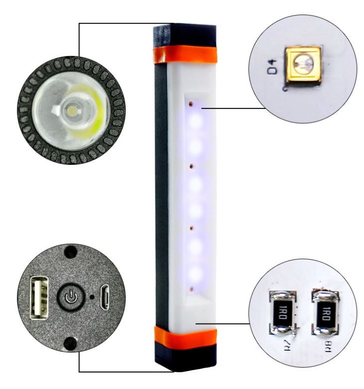 Restaurant School Room Portable Uv Sterilizer Light