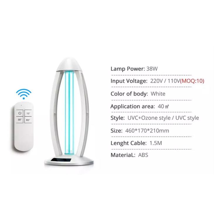 Virus Killer UV Sanitizer Lamp Hotel Ozone Sterilizer UV Light