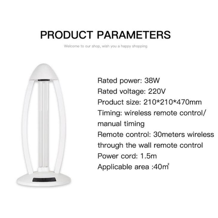 Wireless UV Sterilizer Lamp Air Purification Germicidal UV Light