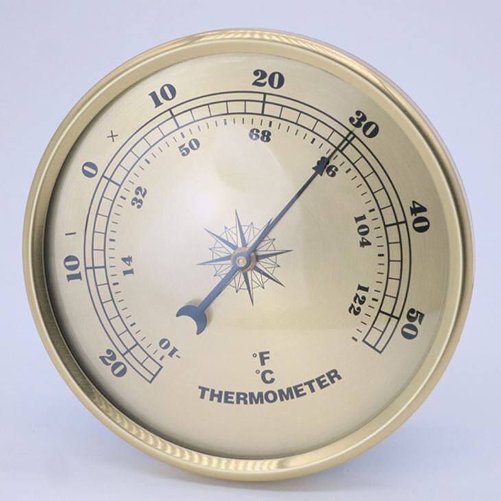 Diameter 90mm Gold Arabic Thermometer