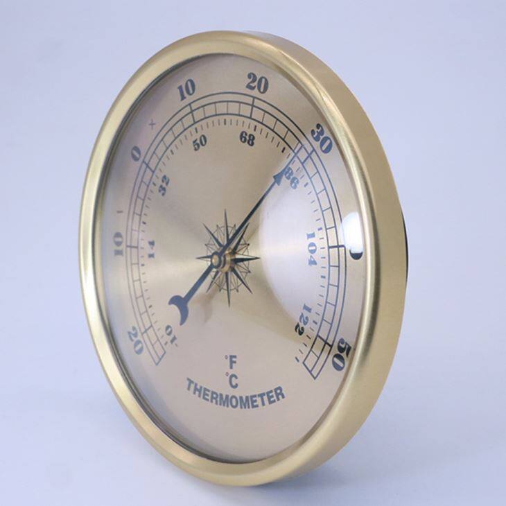 Diameter 90mm Gold Arabic Thermometer