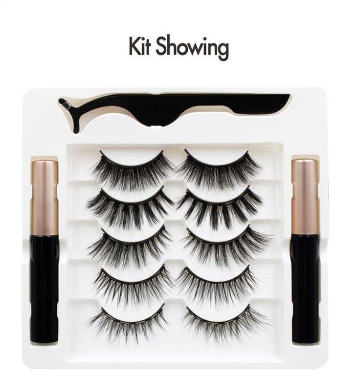 5 pairs eyelashes kit