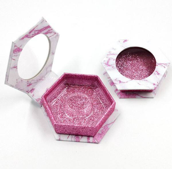 Hexagon Dark Pink Box with Window