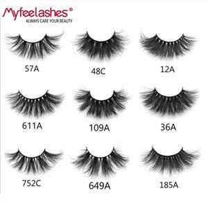 3D 25 mm nadýchané norkové mihalnice opakovane použiteľné