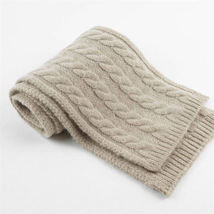 100% Cashmere Unisex Knitted Hat And Scarf Set