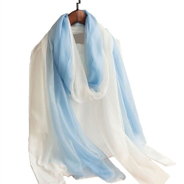 2020 Inner Mongolia Ultra Thin Water Soluble With Ladies Gradient Color Cashmere Scarf