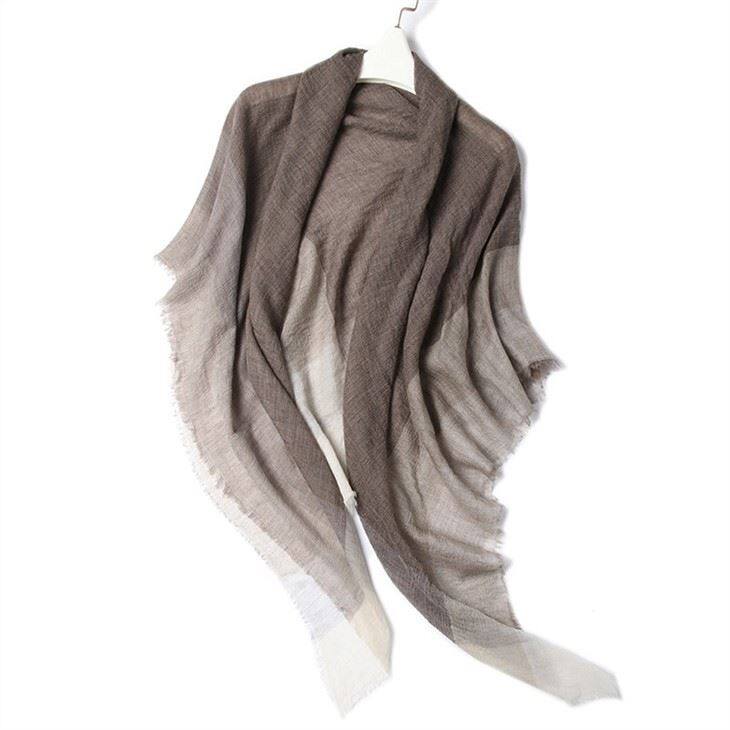 Artistic Checked Print Worsted Cashmere Scarf