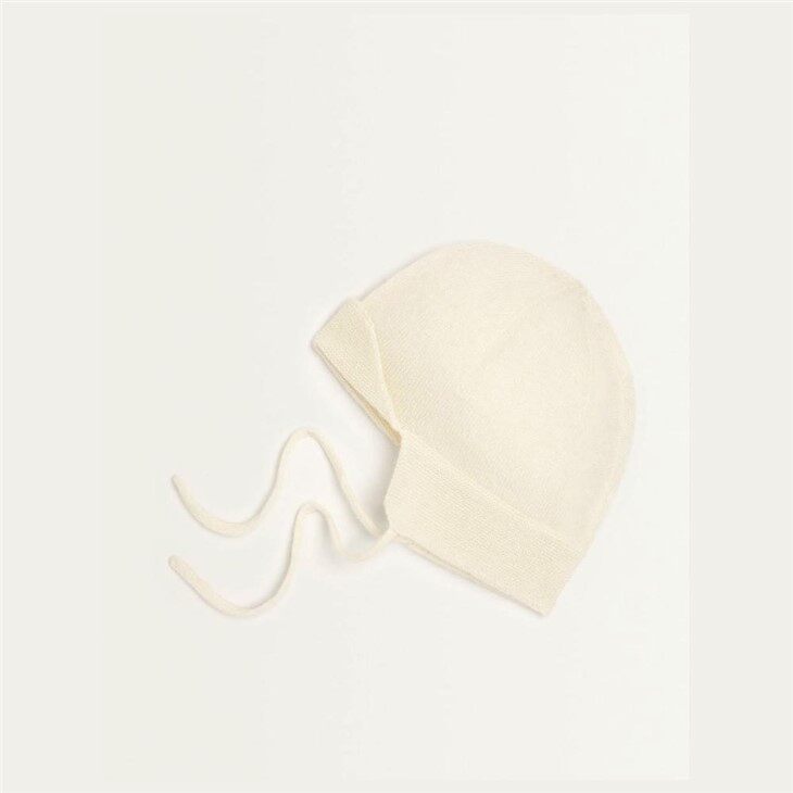 Baby Cashmere Knit Beanie With Ear Muff