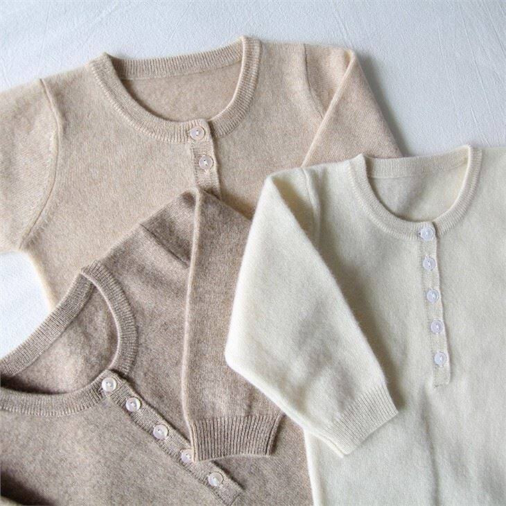 Baby Cashmere Knitted Rompers