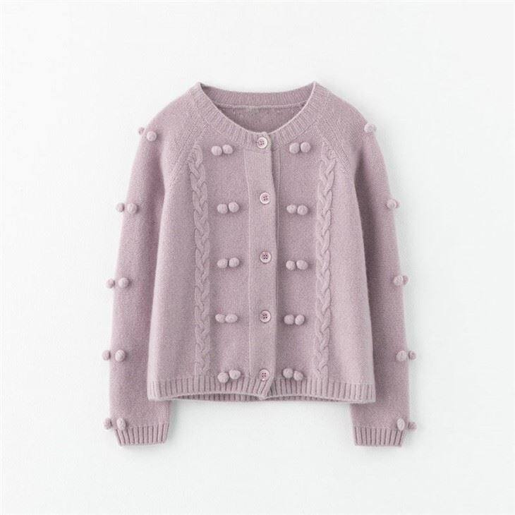 Pulover cardigan din cașmir cu gât rotund