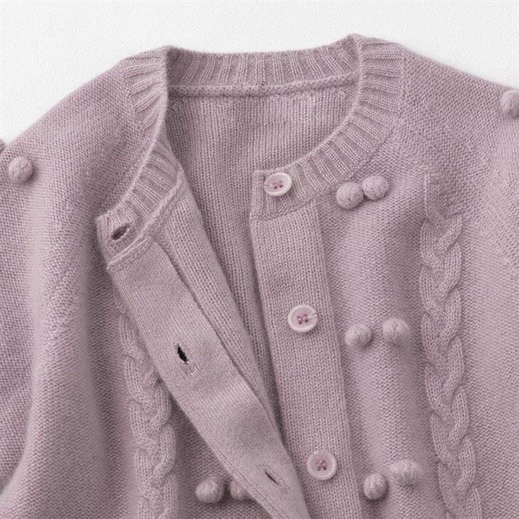 Baby Cashmere Round Neck Cardigan Sweater