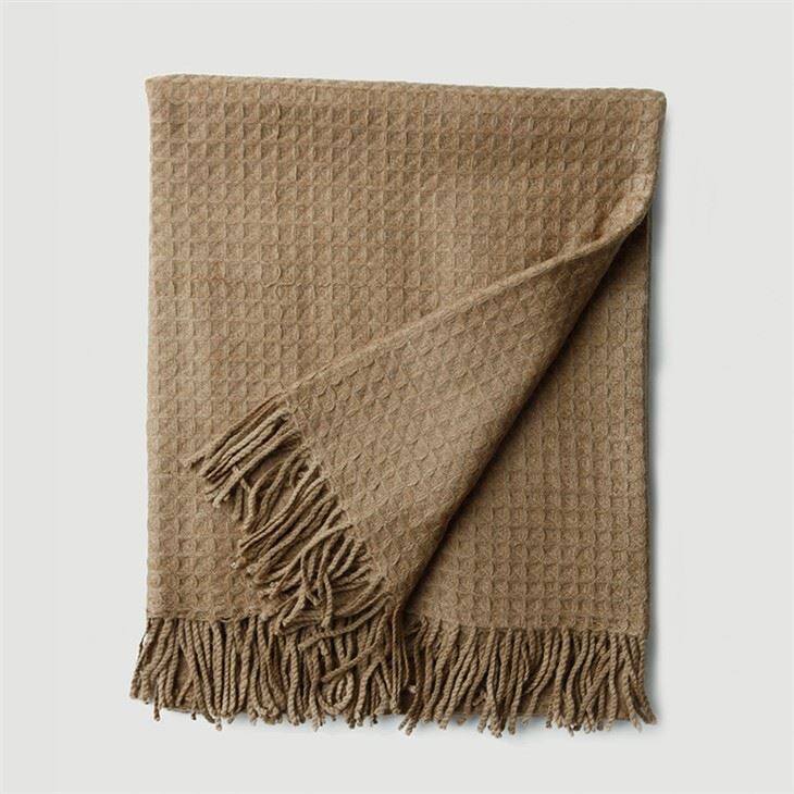 Bikube Kamel hår twin size tæppe