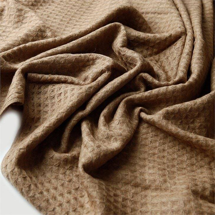 Beehive Camel Hair Twin Size Blanket