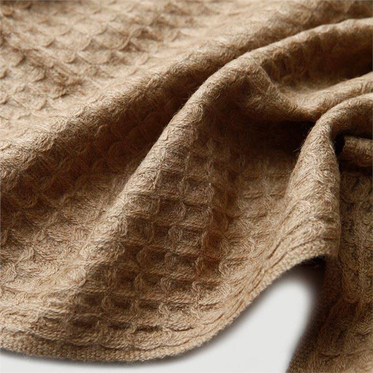Beehive Camel Hair Twin Size Blanket