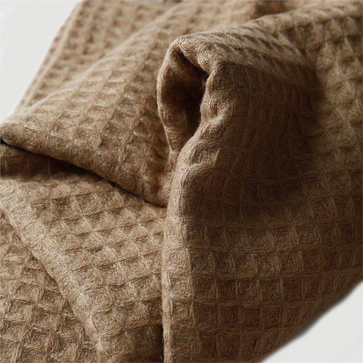 Beehive Camel Hair Twin Size Blanket