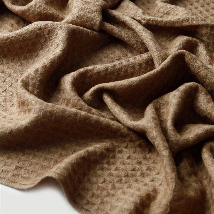 Beehive Camel Hair Twin Size Blanket