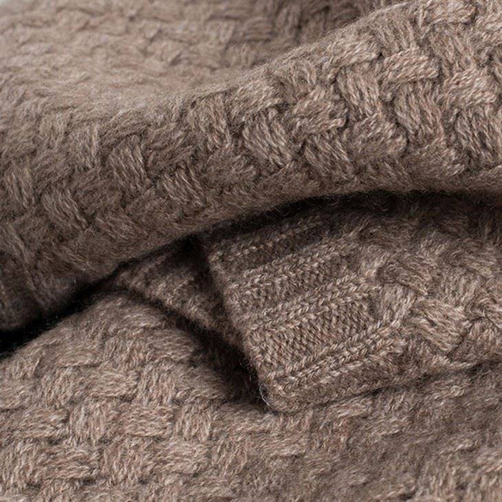 Cable Knit Oversize Cashmere Poncho