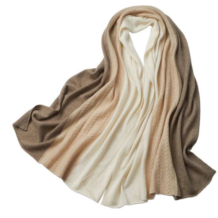 Cable Knit Cashmere Scarf