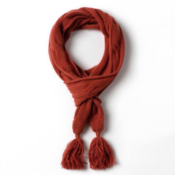 روسری ترمه قرمز روشن