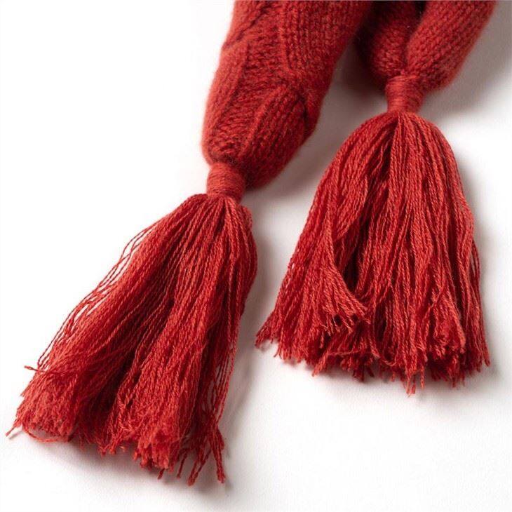 Cable Knitted Thick Warm Cashmere Scarf