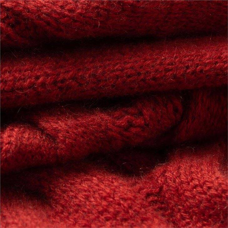 Cable Knitted Thick Warm Cashmere Scarf