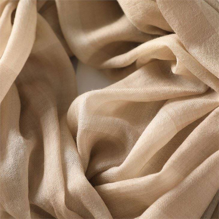 Camel Checked Plaid Tartan Cashmere Scarf