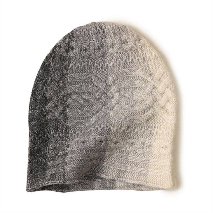 Cashmere Cable Knitted Gradient Color Set