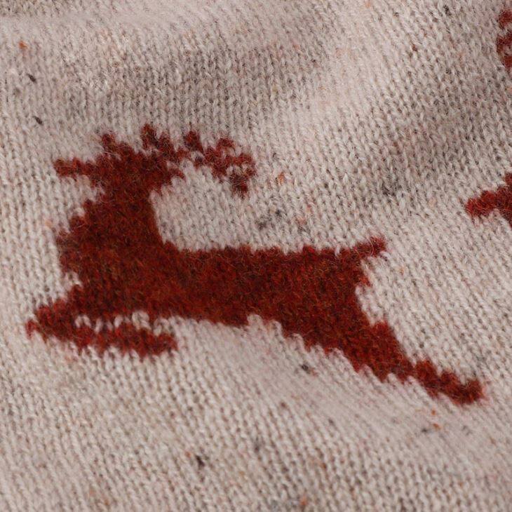 Cashmere Jacquard Earmuffs Beanie