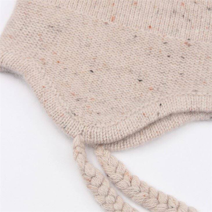 Cashmere Knitted Kids Hat And Scarf Set