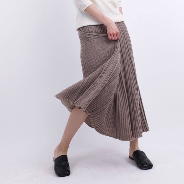 Cashmere Long Pleated Dress