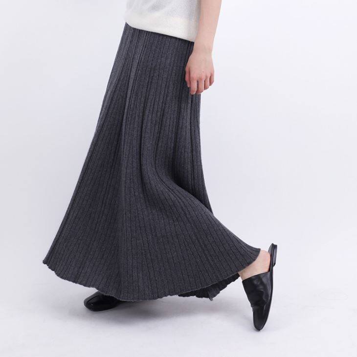 Cashmere Long Pleated Dress