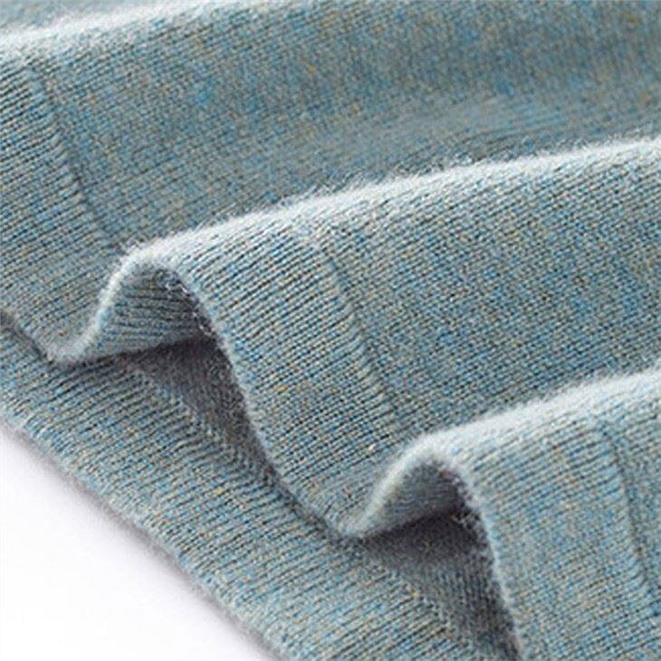 Cashmere Rib Knitted V-neck Long Dress